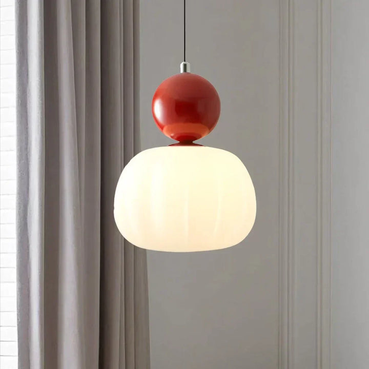 LumiDéco: Lampada a sospensione Art Déco con paralume color crema – elegante lampada a sospensione
