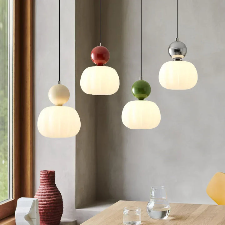 LumiDéco: Lampada a sospensione Art Déco con paralume color crema – elegante lampada a sospensione