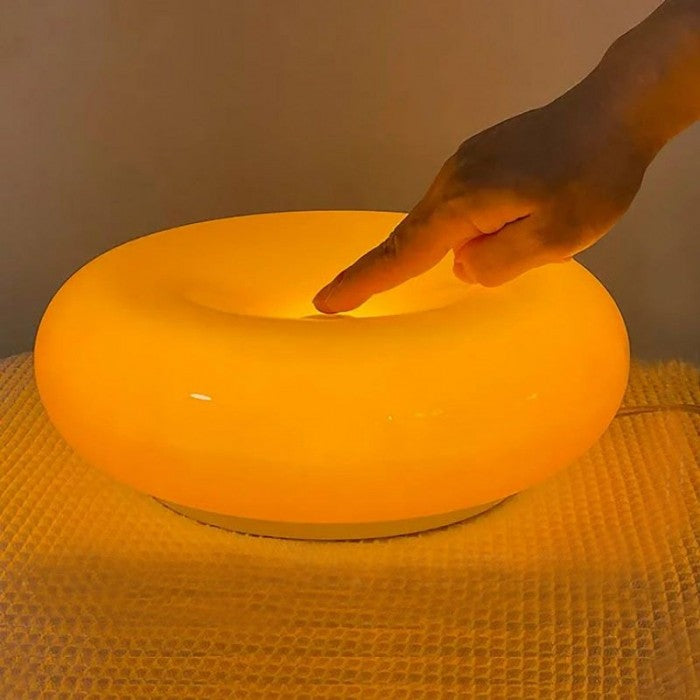LumiDon: Lampada da tavolo e da parete Bauhaus a forma di donut – Design moderno a LED per la casa