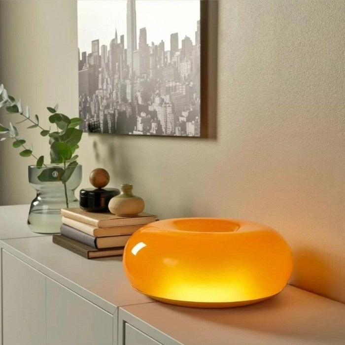 LumiDon: Lampada da tavolo e da parete Bauhaus a forma di donut – Design moderno a LED per la casa