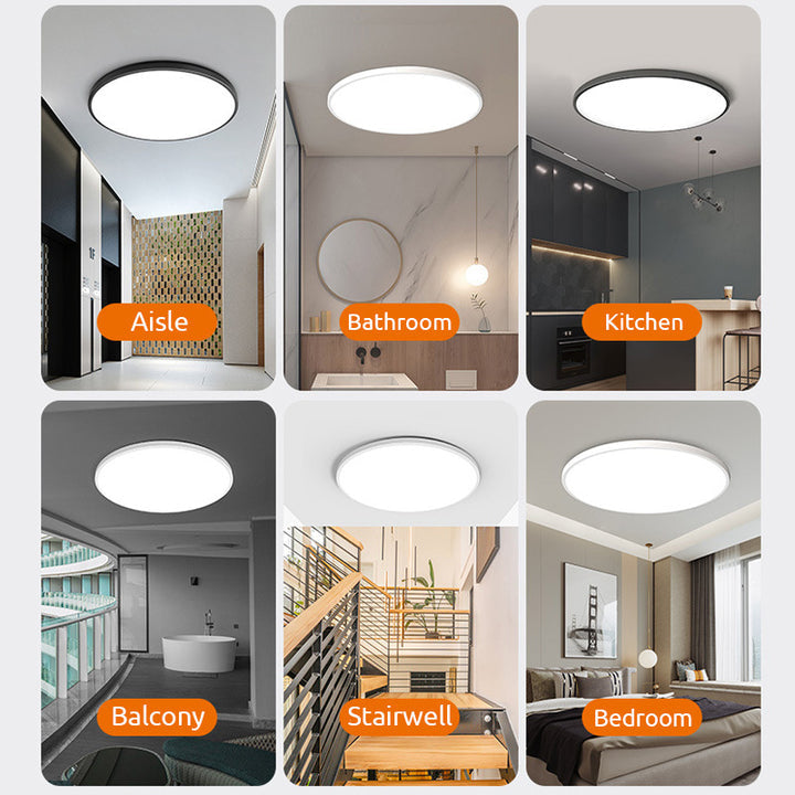 LumiÉpure: Lampada da soffitto LED rotonda minimalista – moderna e a risparmio energetico per soggiorno e camera da letto
