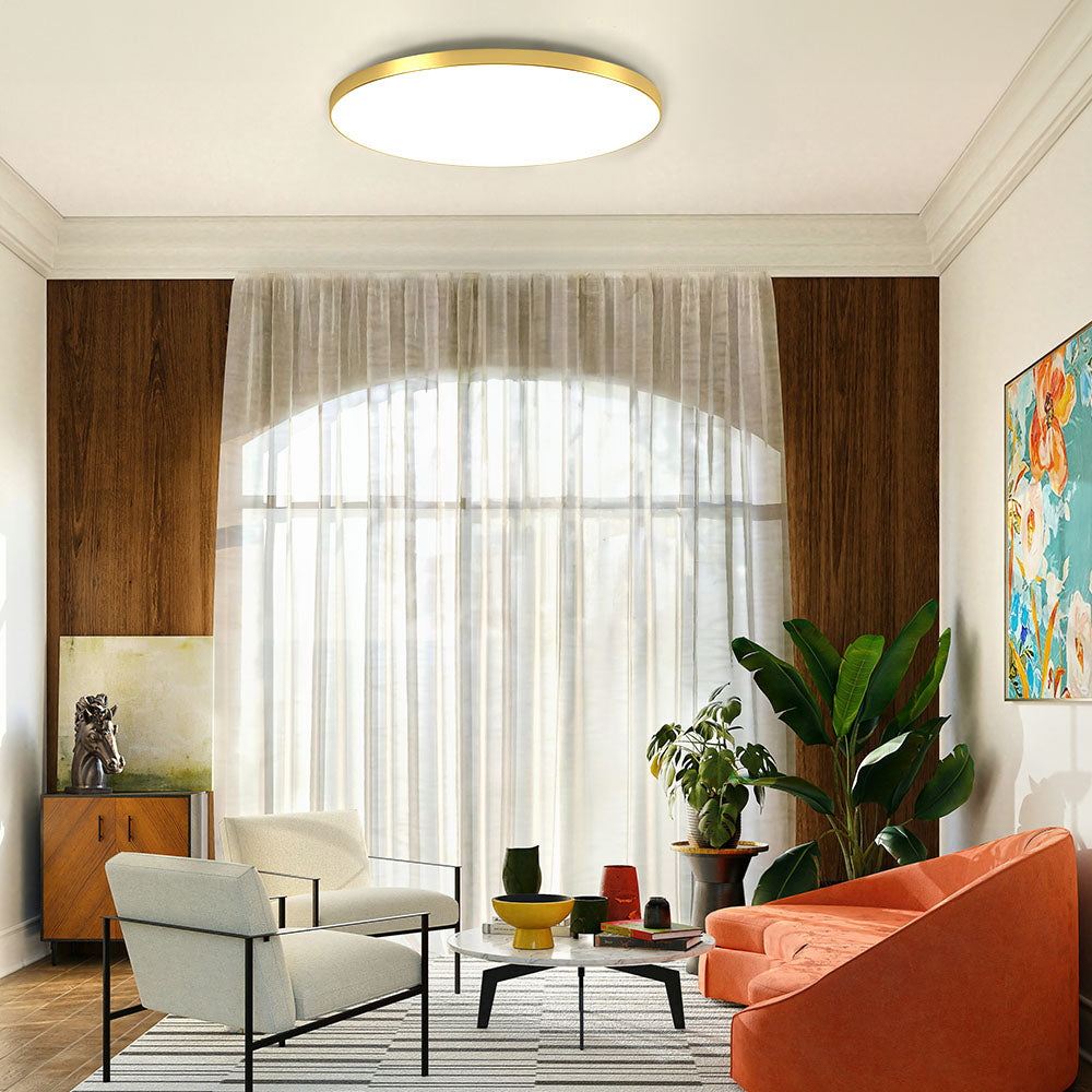 LumiÉpure: Lampada da soffitto LED rotonda minimalista – moderna e a risparmio energetico per soggiorno e camera da letto