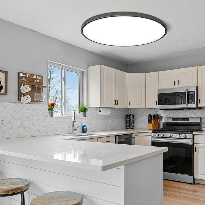 LumiÉpure: Lampada da soffitto LED rotonda minimalista – moderna e a risparmio energetico per soggiorno e camera da letto