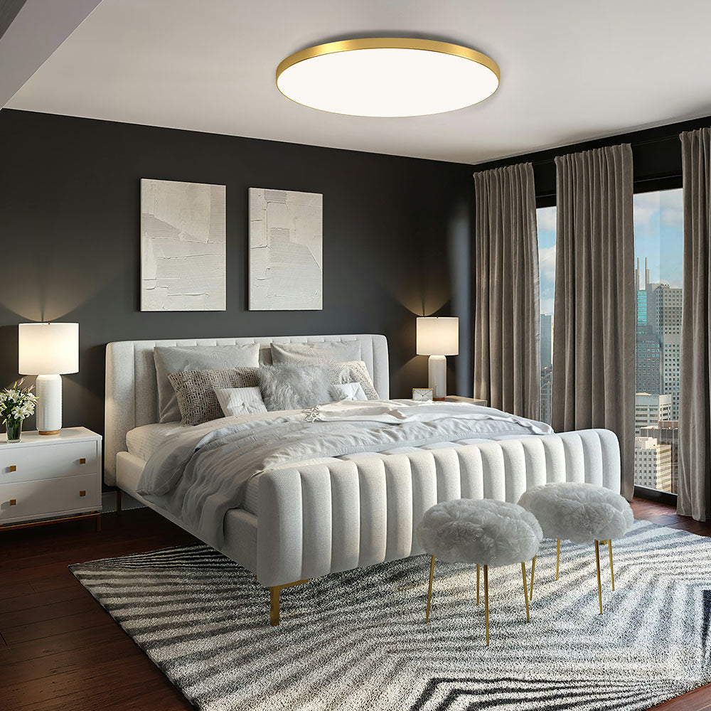 LumiÉpure: Lampada da soffitto LED rotonda minimalista – moderna e a risparmio energetico per soggiorno e camera da letto