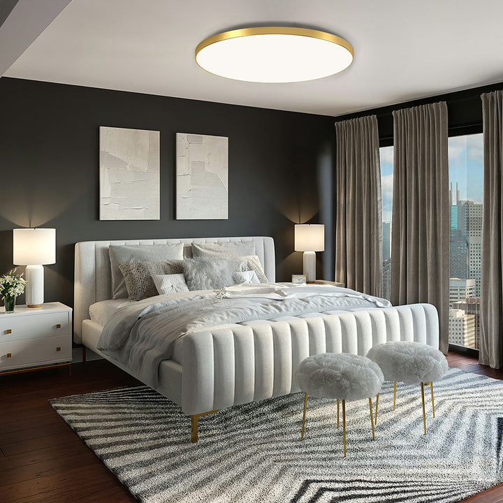 LumiÉpure: Lampada da soffitto LED rotonda minimalista – moderna e a risparmio energetico per soggiorno e camera da letto