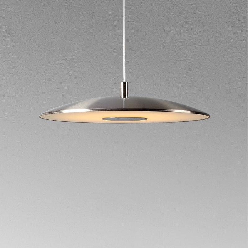 LumiFerra: Moderna lampada a sospensione LED in ferro-nickel – per soggiorno e sala da pranzo