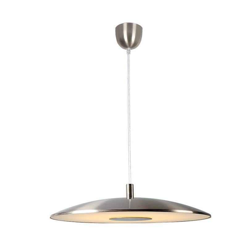 LumiFerra: Moderna lampada a sospensione LED in ferro-nickel – per soggiorno e sala da pranzo