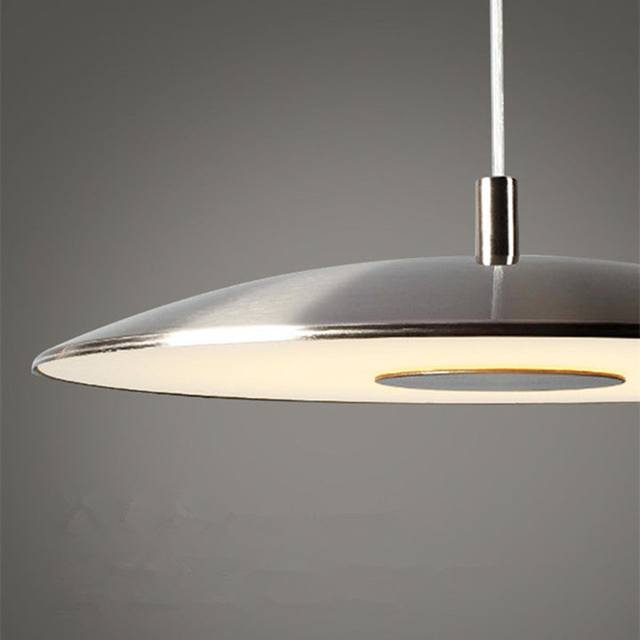 LumiFerra: Moderna lampada a sospensione LED in ferro-nickel – per soggiorno e sala da pranzo
