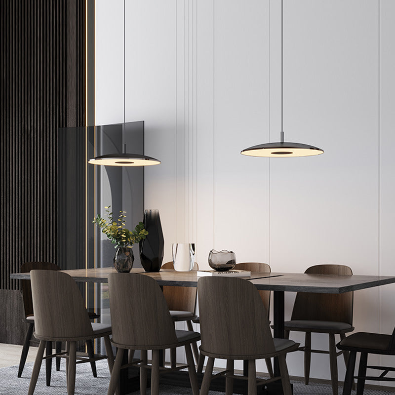 LumiFerra: Moderna lampada a sospensione LED in ferro-nickel – per soggiorno e sala da pranzo