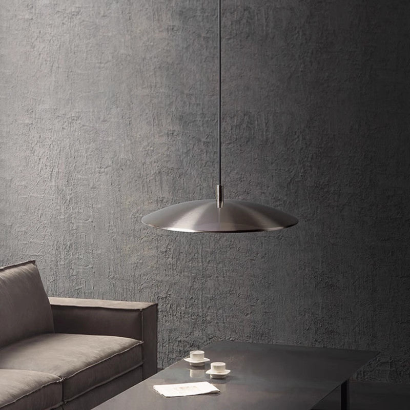 LumiFerra: Moderna lampada a sospensione LED in ferro-nickel – per soggiorno e sala da pranzo