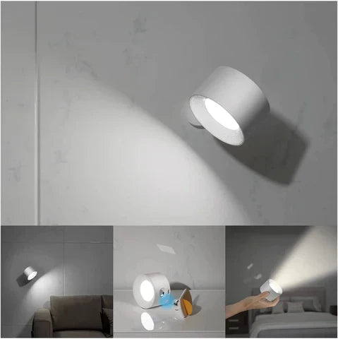 LumiFlex: Applique LED senza fili – Lampada ricaricabile magnetica con rotazione a 360°