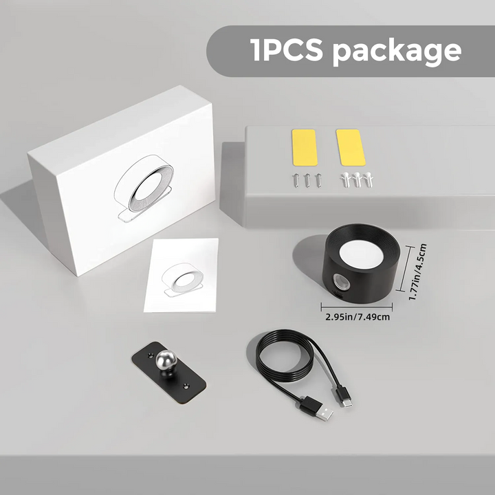 LumiFlex: Applique LED senza fili – Lampada ricaricabile magnetica con rotazione a 360°