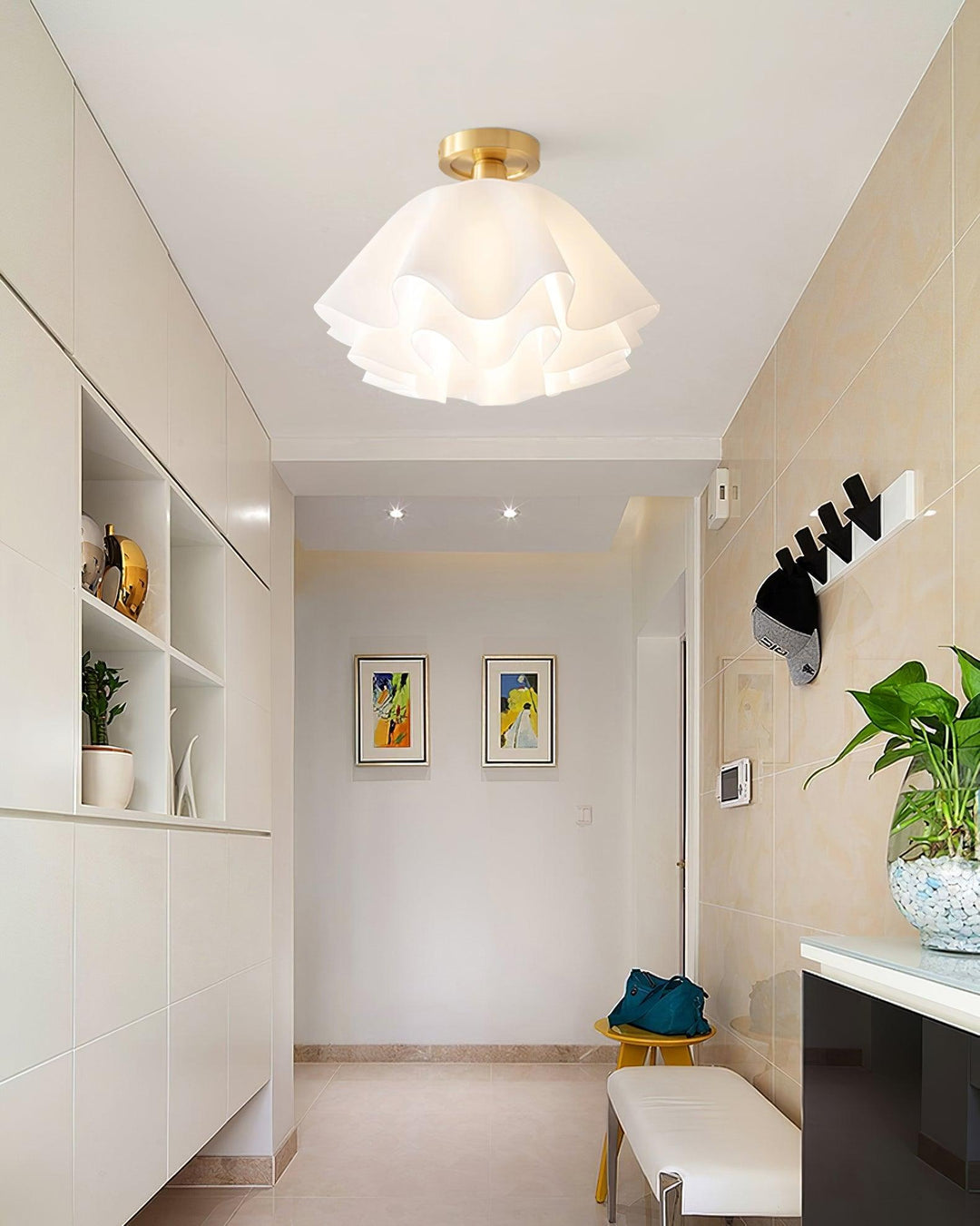 LumiFold: Moderno lampadario a LED con design piegato – Lampada elegante per il soggiorno
