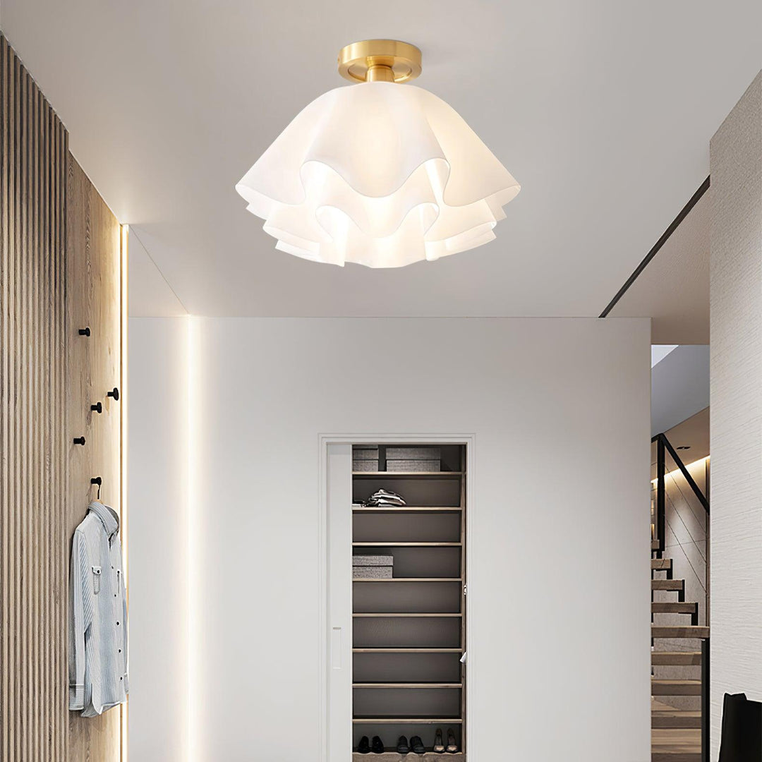 LumiFold: Moderno lampadario a LED con design piegato – Lampada elegante per il soggiorno
