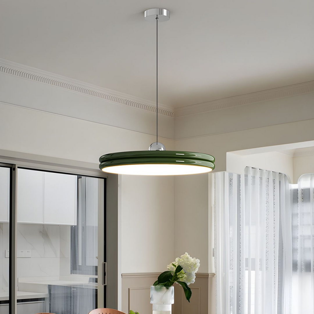 LumiForma: Lampada a Sospensione in Metallo e Acrilico Minimalista con Dimmer Triplo – per Soggiorno e Sala da Pranzo