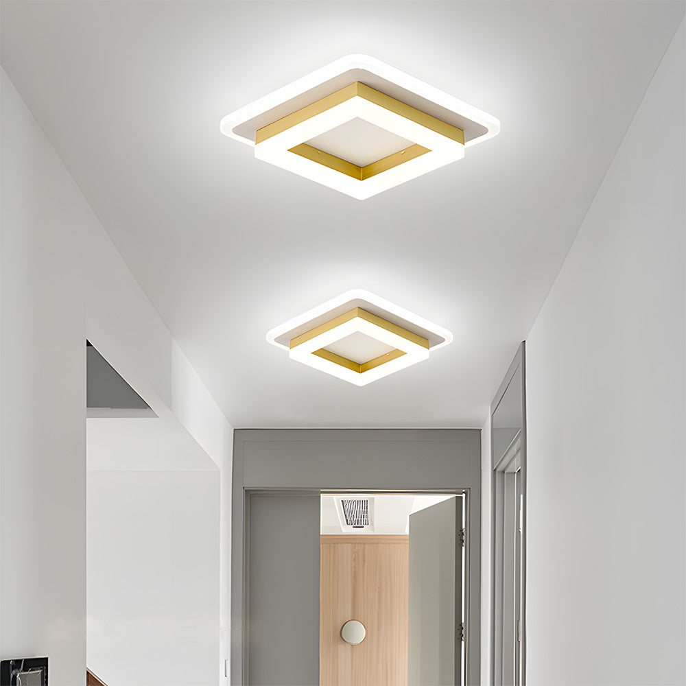 LumiFrame: Plafoniera LED quadrata – Lampada a soffitto moderna dal design architettonico