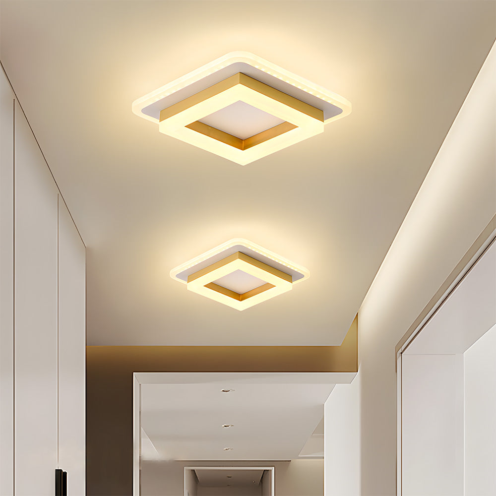 LumiFrame: Plafoniera LED quadrata – Lampada a soffitto moderna dal design architettonico