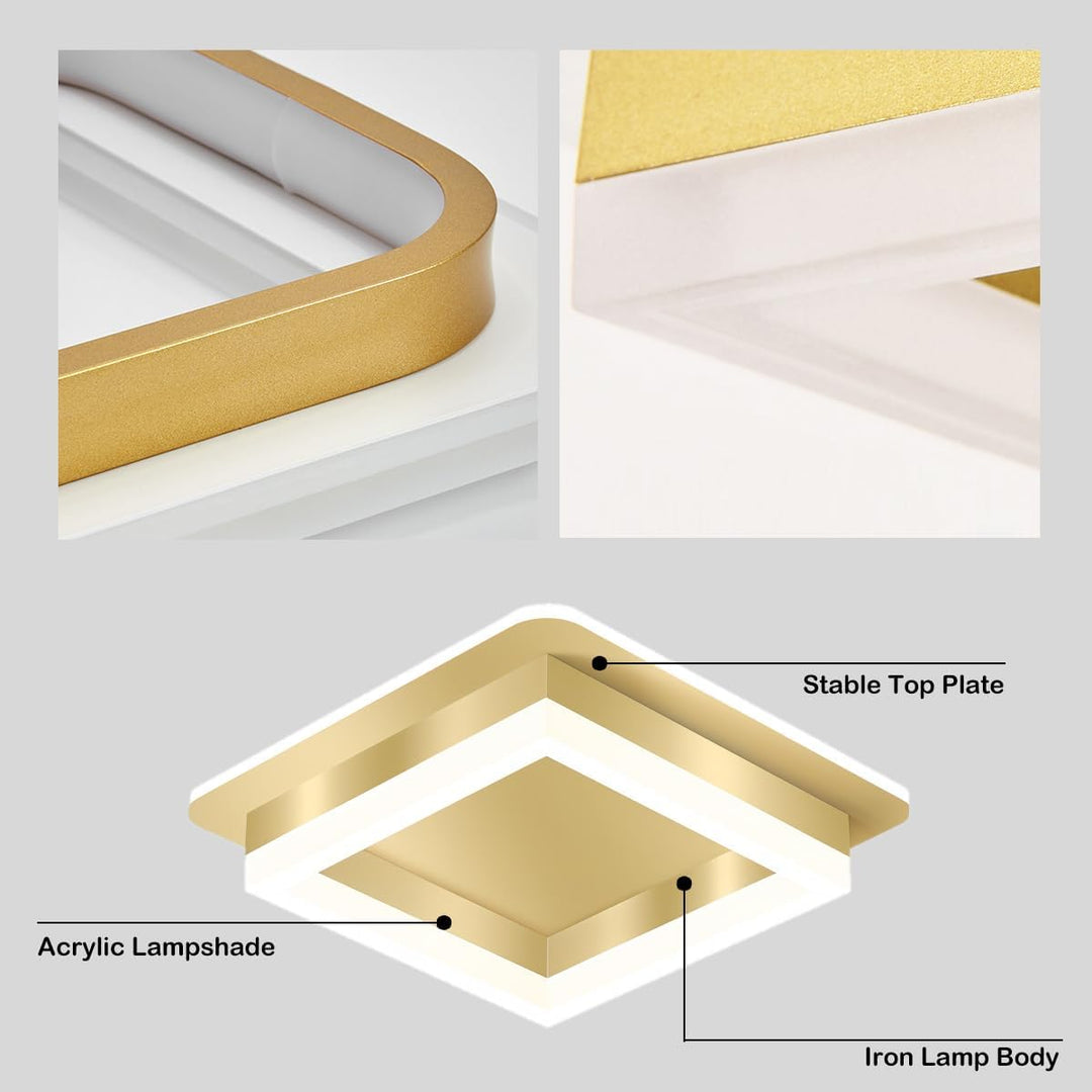 LumiFrame: Plafoniera LED quadrata – Lampada a soffitto moderna dal design architettonico