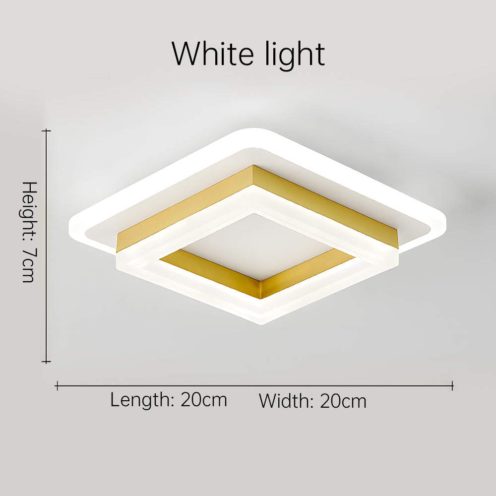 LumiFrame: Plafoniera LED quadrata – Lampada a soffitto moderna dal design architettonico