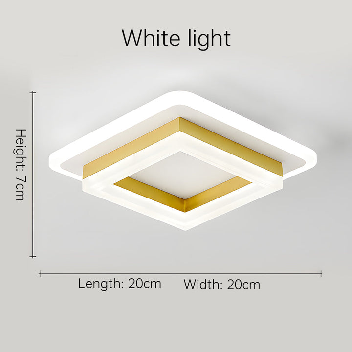 LumiFrame: Plafoniera LED quadrata – Lampada a soffitto moderna dal design architettonico