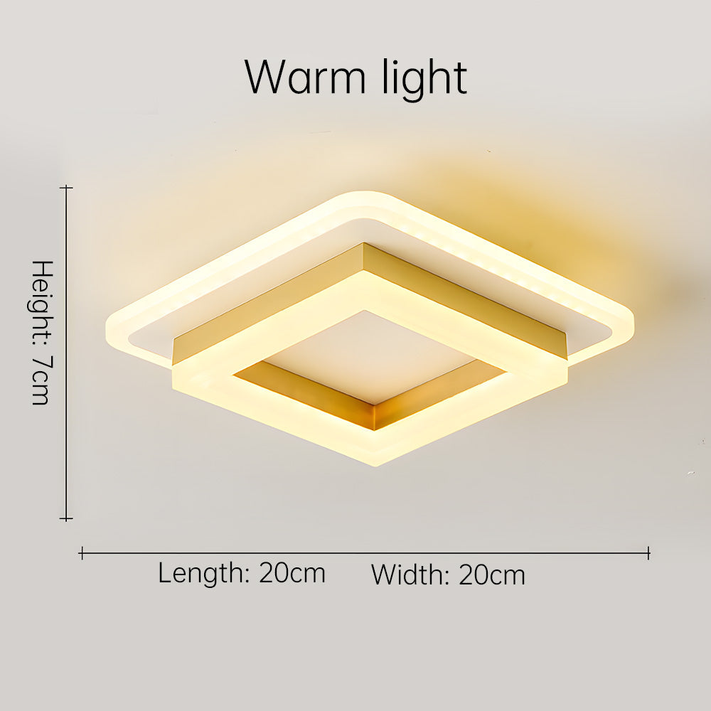 LumiFrame: Plafoniera LED quadrata – Lampada a soffitto moderna dal design architettonico