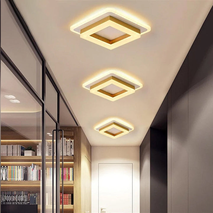 LumiFrame: Plafoniera LED quadrata – Lampada a soffitto moderna dal design architettonico
