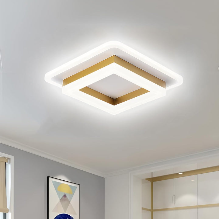 LumiFrame: Plafoniera LED quadrata – Lampada a soffitto moderna dal design architettonico