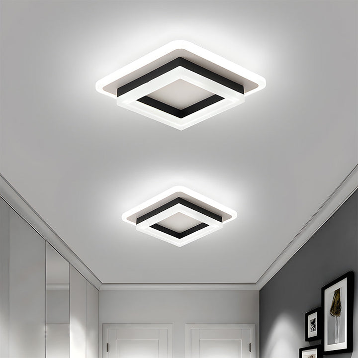 LumiFrame: Plafoniera LED quadrata – Lampada a soffitto moderna dal design architettonico