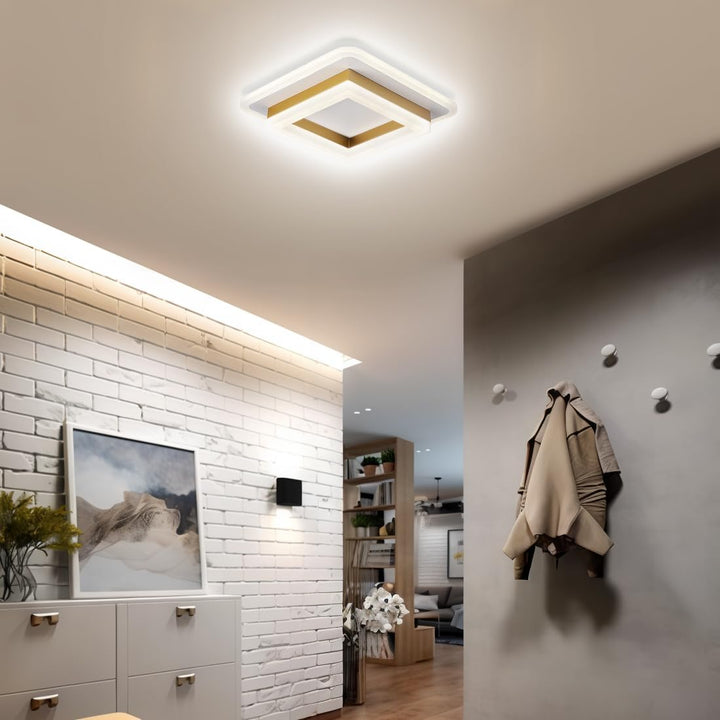 LumiFrame: Plafoniera LED quadrata – Lampada a soffitto moderna dal design architettonico