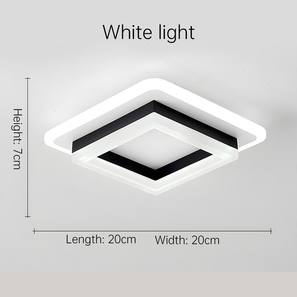 LumiFrame: Plafoniera LED quadrata – Lampada a soffitto moderna dal design architettonico
