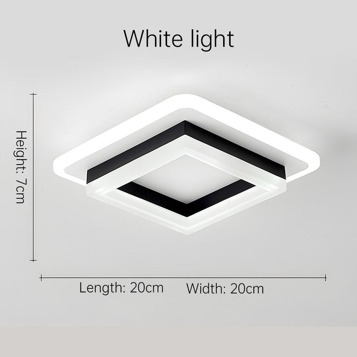 LumiFrame: Plafoniera LED quadrata – Lampada a soffitto moderna dal design architettonico