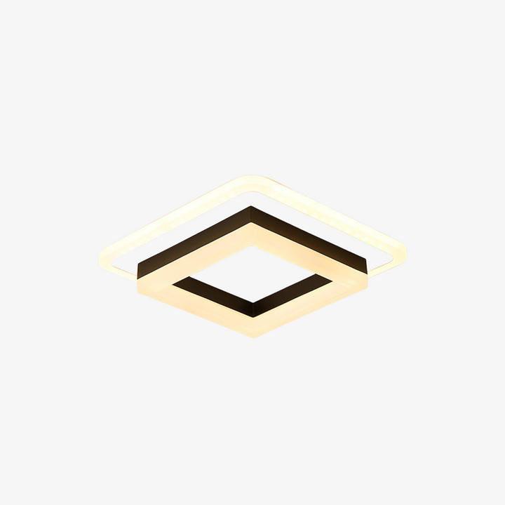 LumiFrame: Plafoniera LED quadrata – Lampada a soffitto moderna dal design architettonico