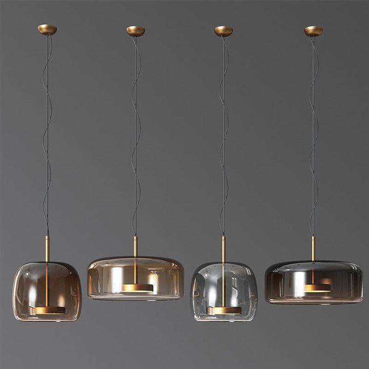 LumiGlas: Elegante lampada a sospensione in vetro – Luce stilosa per soggiorno e sala da pranzo