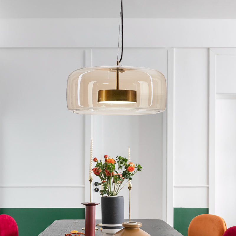 LumiGlas: Elegante lampada a sospensione in vetro – Luce stilosa per soggiorno e sala da pranzo