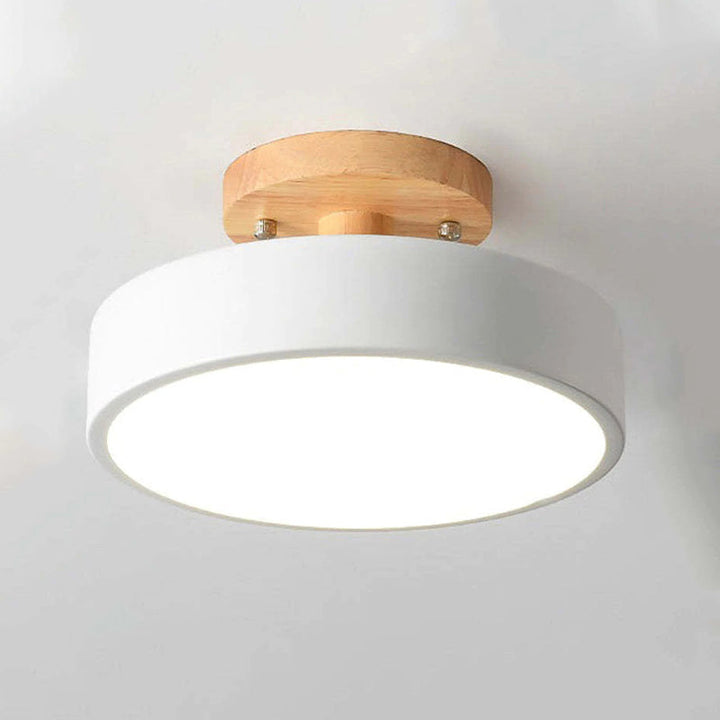 LumiHolz: Moderno lampadario a LED in legno – Luce di design dimmerabile per ufficio e soggiorno