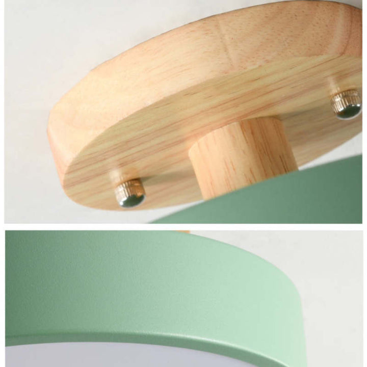 LumiHolz: Moderno lampadario a LED in legno – Luce di design dimmerabile per ufficio e soggiorno