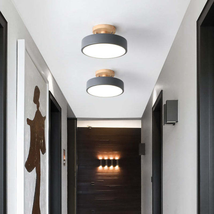 LumiHolz: Moderno lampadario a LED in legno – Luce di design dimmerabile per ufficio e soggiorno