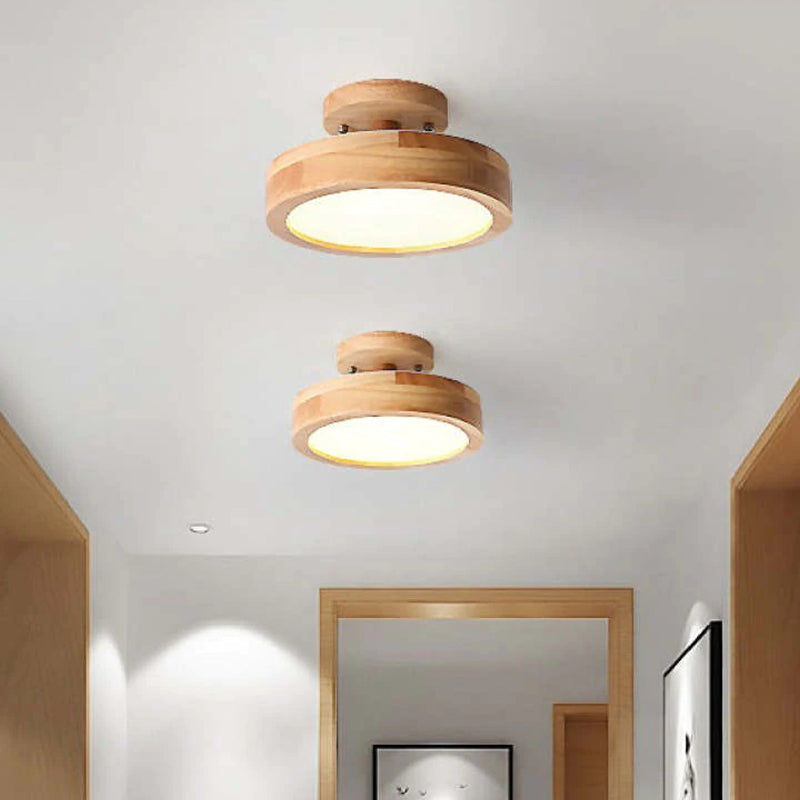 LumiHolz: Moderno lampadario a LED in legno – Luce di design dimmerabile per ufficio e soggiorno