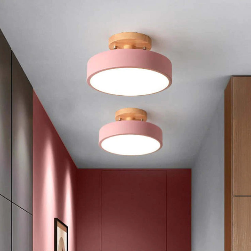 LumiHolz: Moderno lampadario a LED in legno – Luce di design dimmerabile per ufficio e soggiorno