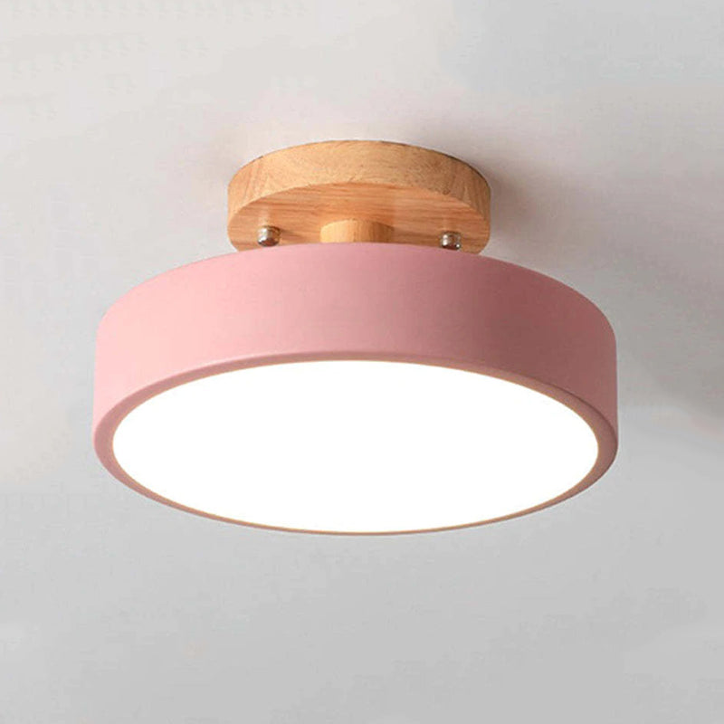 LumiHolz: Moderno lampadario a LED in legno – Luce di design dimmerabile per ufficio e soggiorno