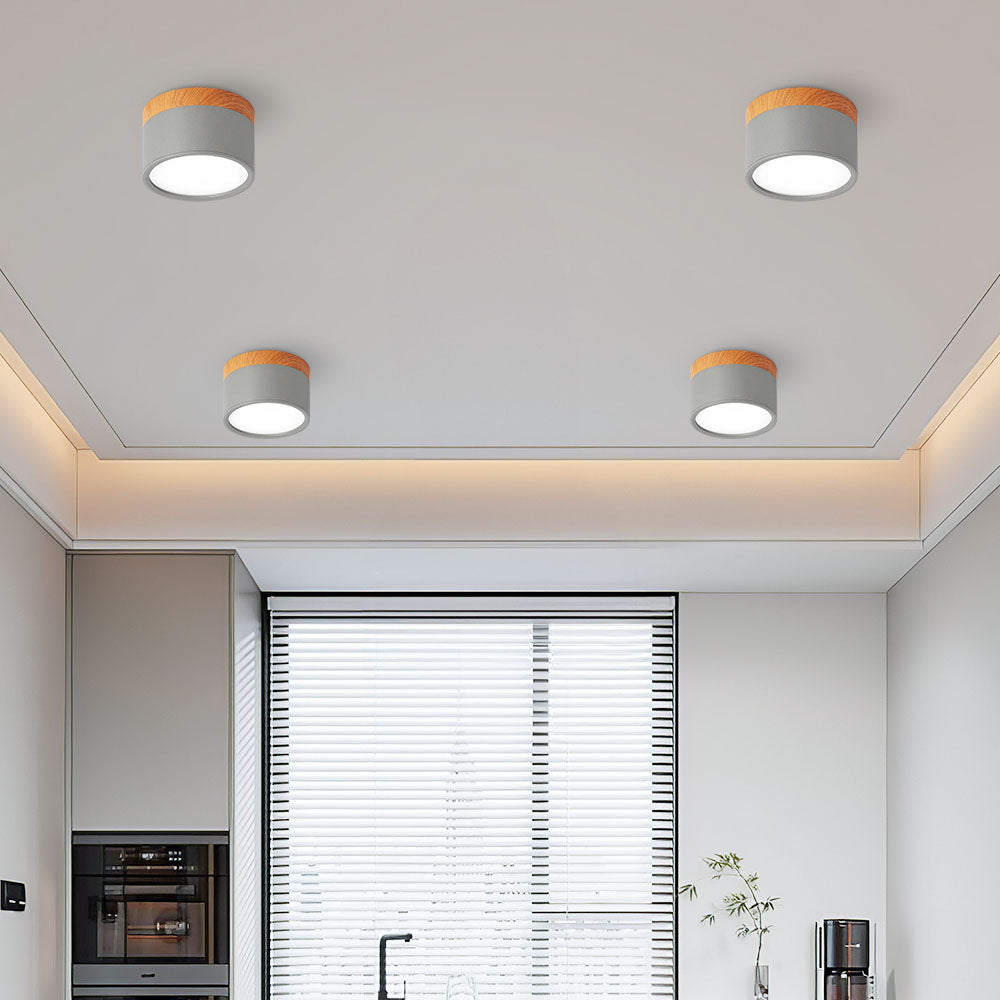 LumiKnot: Lampada da soffitto in legno stile Japandi – Moderna lampada a LED da incasso per soggiorno e corridoio