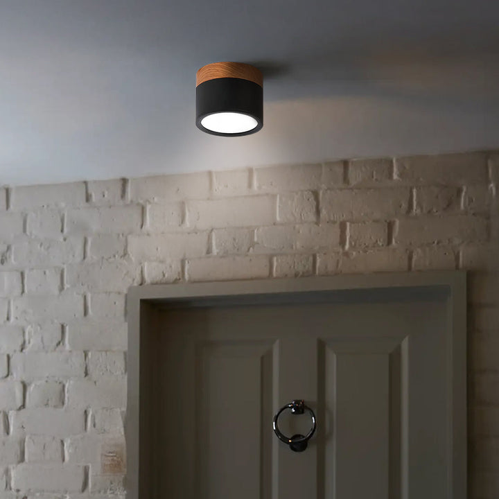 LumiKnot: Lampada da soffitto in legno stile Japandi – Moderna lampada a LED da incasso per soggiorno e corridoio