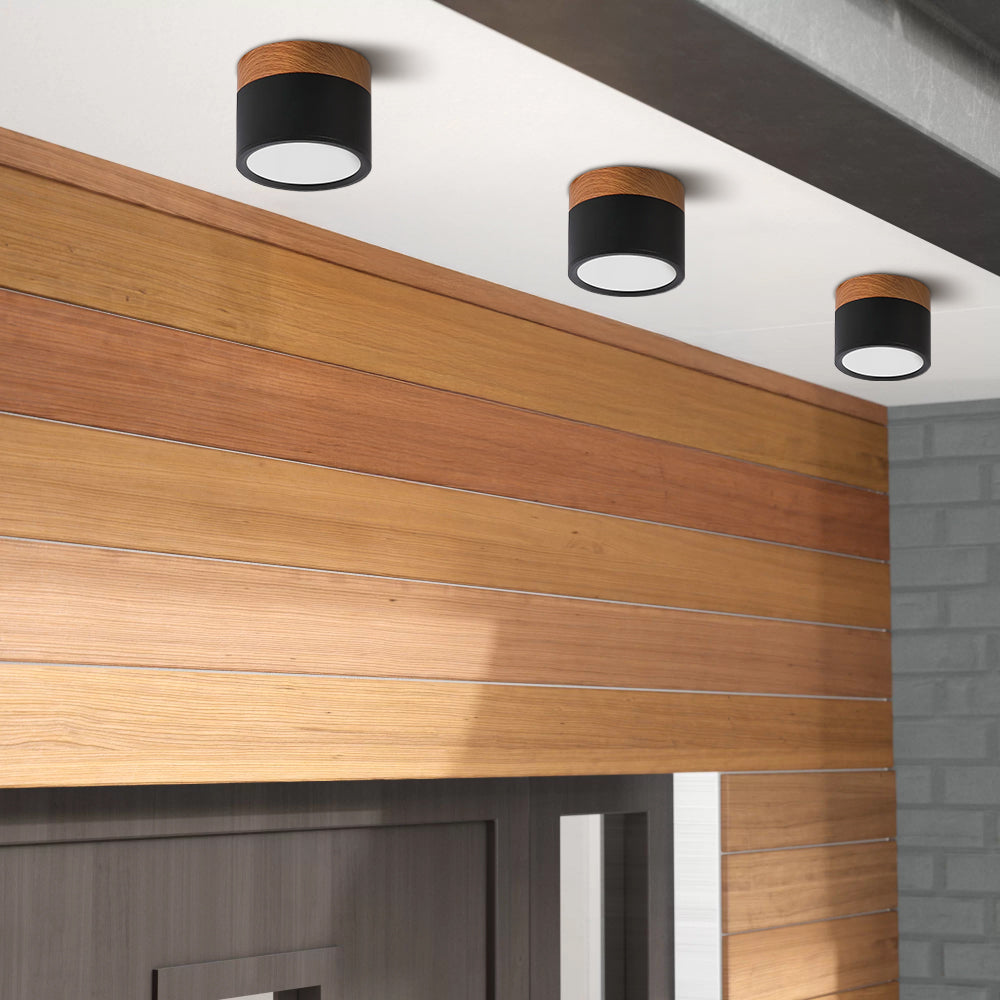 LumiKnot: Lampada da soffitto in legno stile Japandi – Moderna lampada a LED da incasso per soggiorno e corridoio