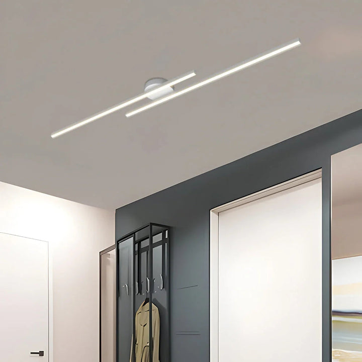 LumiLine: Moderno lampadario a LED a forma allungata con distribuzione omogenea della luce – per corridoi e interni