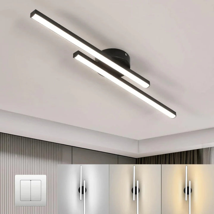 LumiLine: Moderno lampadario a LED a forma allungata con distribuzione omogenea della luce – per corridoi e interni