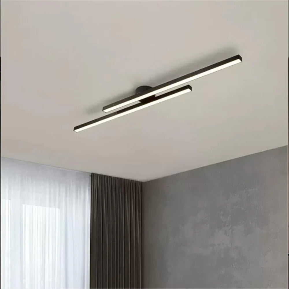 LumiLine: Moderno lampadario a LED a forma allungata con distribuzione omogenea della luce – per corridoi e interni