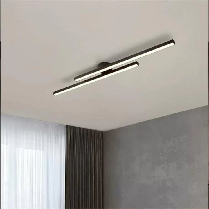 LumiLine: Moderno lampadario a LED a forma allungata con distribuzione omogenea della luce – per corridoi e interni