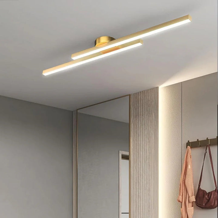 LumiLine: Moderno lampadario a LED a forma allungata con distribuzione omogenea della luce – per corridoi e interni