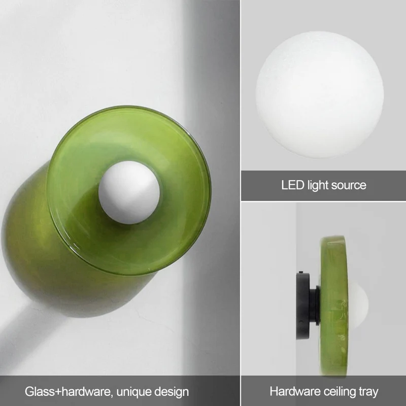 LumiPearl: Applique e Lampada da Soffitto in Vetro – Lampada di Design Moderna in Stile Retro