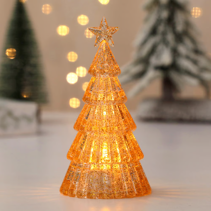 LumiPine™ – Albero di Natale illuminato in vetro argentato